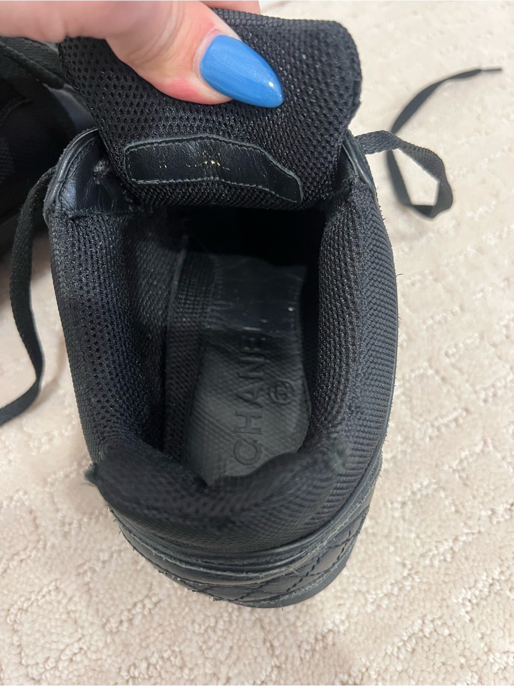 CHANEL Women’s Black Athletic Sneakers - Picture 4 of 8